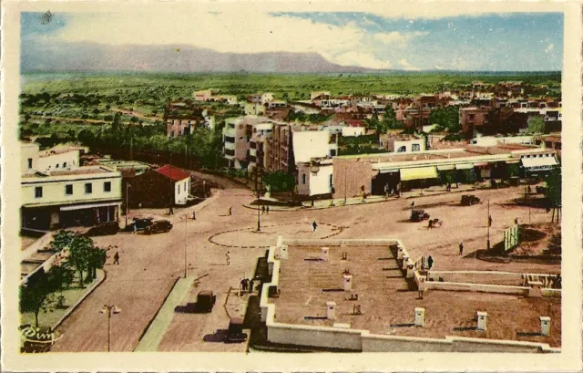 Postcard Africa Moroc Meknes General View New City And Crossroads
