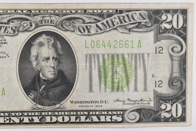 CRISP - 1934 $20 Federal Reserve Note FRN Crisp Vintage *689