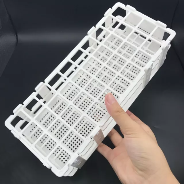 40 Holes 20mm 3 Layers Plastic Test Tube Rack Holder Storage Stand Lab 40mm Wide