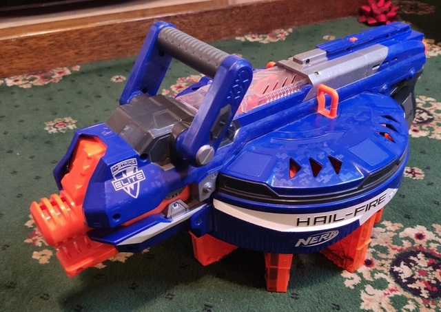 NERF N-STRIKE ELITE Hail-Fire Semi Auto Blaster With 8x Magazines ...