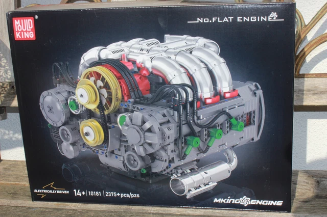 OO MOULD KING 10181 Boxer Engine Motor Building Blocks Flat Engine 2375 ...