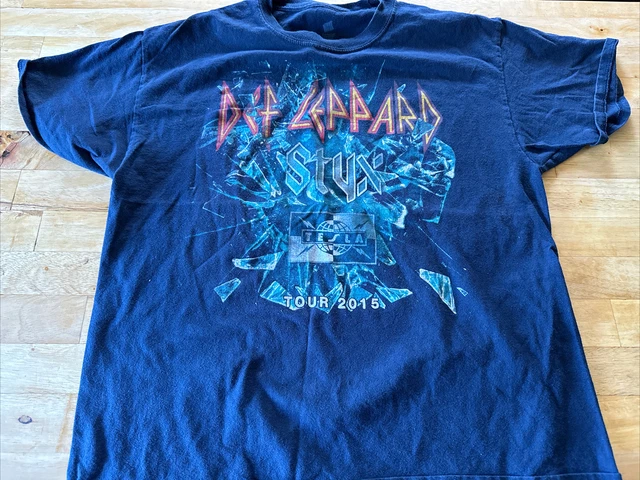 def leppard 2015 tour shirt ~Styx ~Tesla Large .