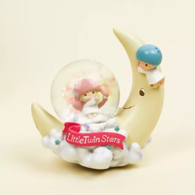 Sanrio Little Twin Stars kiki Lala Moon Clouds Water Globe 3.5"H