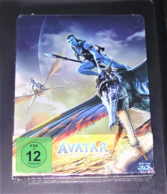 Avatar The Way Of Water 3D Limitierte Steelbook Doppel 3D Blu Ray +2 Blu Ray Neu