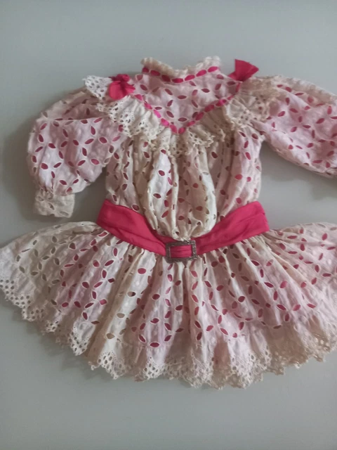ancienne robe de poupée Jumeau taille 2 ou Bleuette