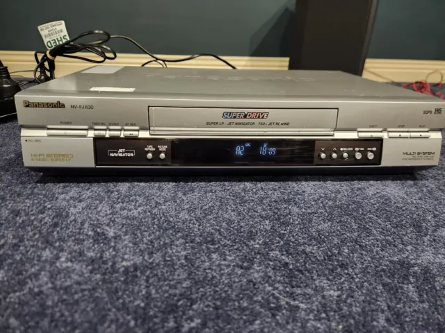 Panasonic NV-FJ630 6-Head HiFI Stereo VCR Video Cassette Player Heads Cleaned