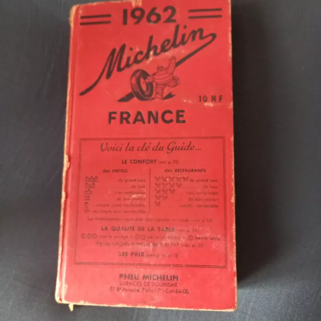 Guide MICHELIN ROUGE FRANCE 1962