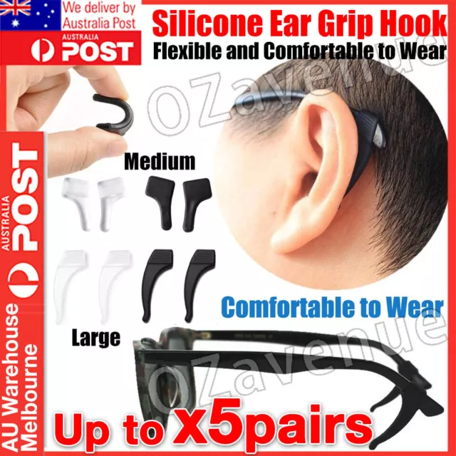 Anti-Slip Tip Ear Grip Silicone Hook Glasses Spectacle Holder Sports Temple AU