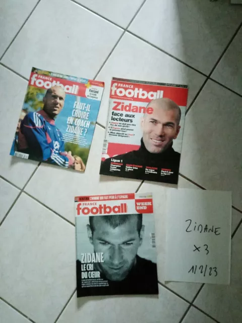 Special zinedine zidane-2004/2014-lot 3 magazines FRANCE FOOTBALL !