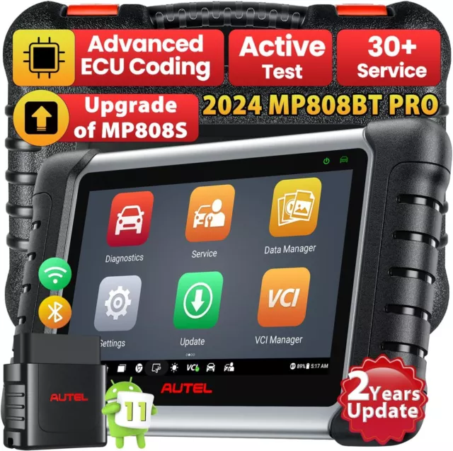 Autel MaxiPRO MP808BT Pro 2024 Automotive Diagnostic Tool Android 11.0 > MP808S