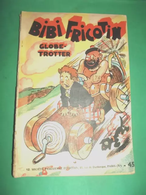 BIBI FRICOTIN  n°12  Bibi Fricotin globe-trotter  EO 2ème série 1947  bon état