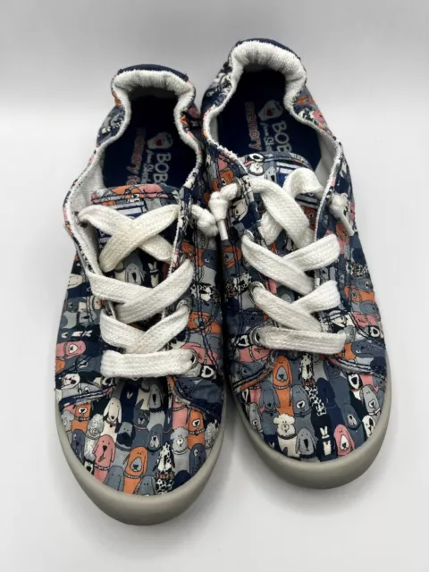 Bobs From Skechers Memory Foam Dog Print Women Sz 7 Sneaker