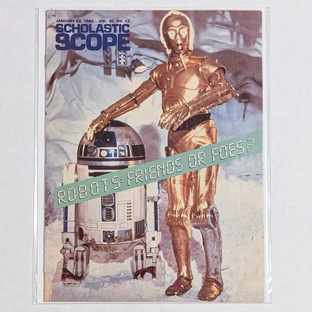 Scholastic Scope Book Star Wars January 22, 1982 Robots:Friends or Foes? Vintage Scholastic Scope Book Star Wars January 22, 1982 Robots:Friends or Foes? Vintage