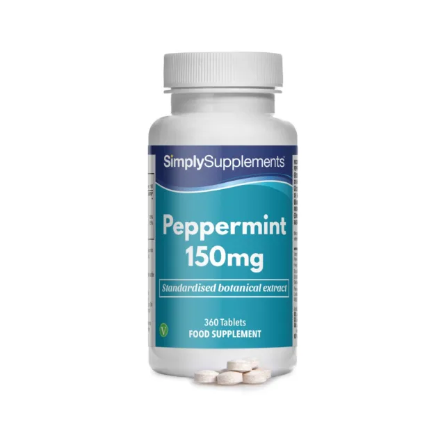 Menthe Poivrée 150mg - Calcium & Vitamine C - 360 comprimés - SimplySupplements