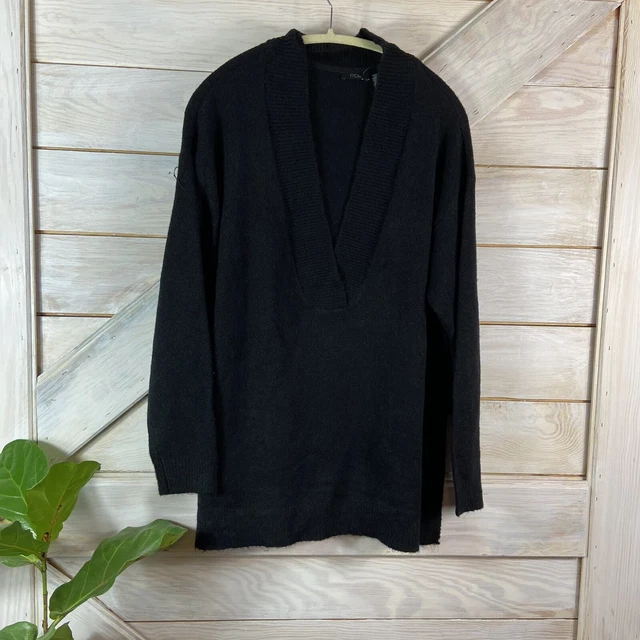 RDI Women’s Sweater Black V Neck Oversize sz Medium Lightweight