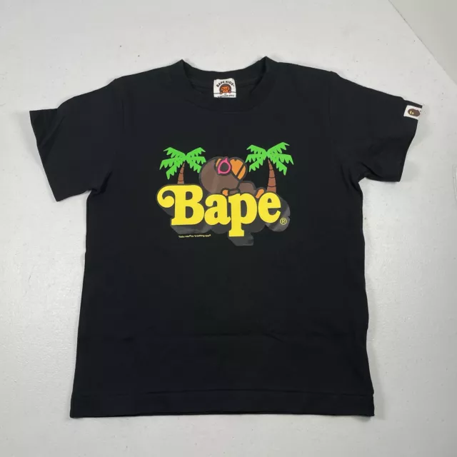 🔥 BAPE • Kids Shirt 120 • A Bathing Ape • Baby Milo • Vintage • Black •