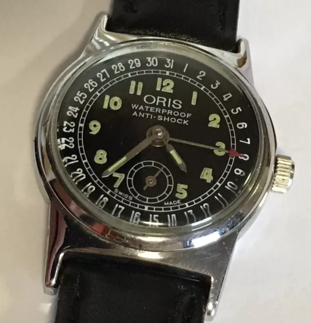 Oris Wristwatch Anti-shock - Swiss Made - Pointer Date - Leather Great Condition 2