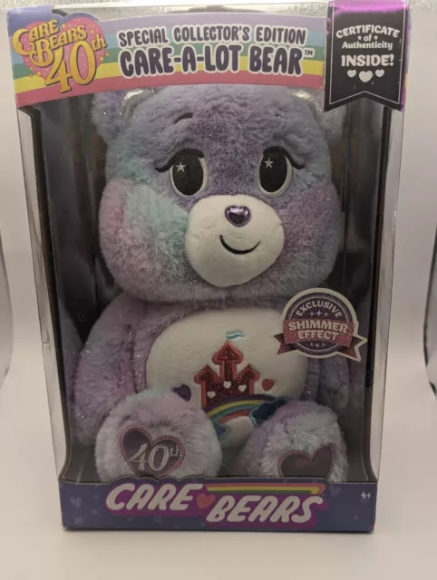 Care Bears Special Collectors Edition Care A Lot Bear 40th Anniversary - MINT