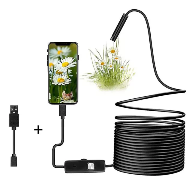Direct Plug To Android Borescope Endoscope Snake Inspection Camera Waterproof