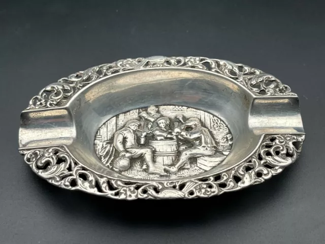 Victorian sterling silver small pin dish ashtray 32.3 g 2