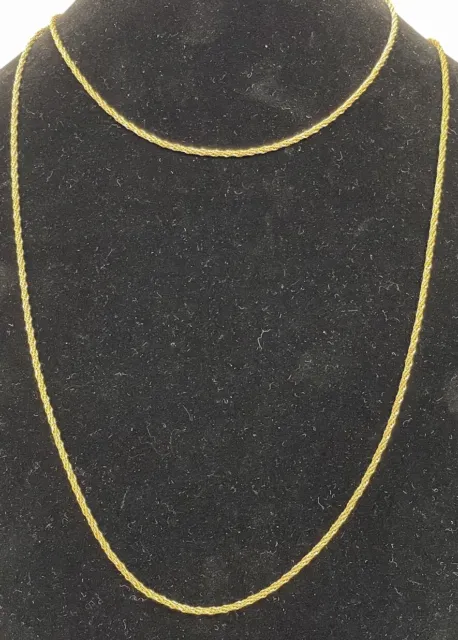 Vintage Grosse Dior 1973 Germany Long Gold Tone Wheat Rope Chain Necklace 47” Se