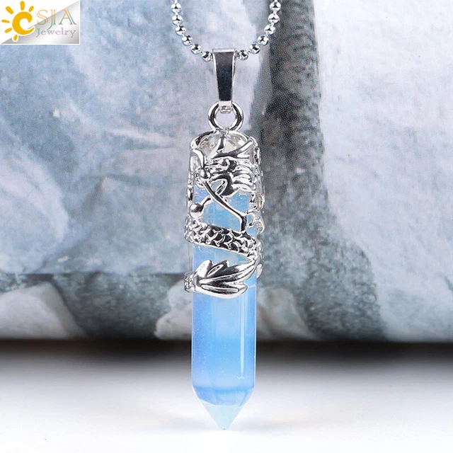 Natural Hexagonal Quartz Crystal Chakra Healing Point Pendant Necklace Jewelry