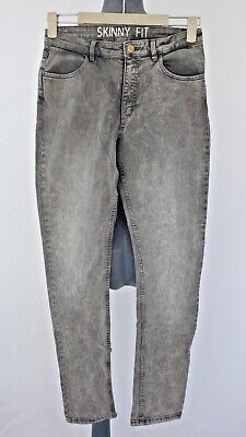 HM Jeans Skinny Stretch Ragazze Alla Caviglia Grazer grigio lavato taglia 14 anni 170 CM NUOVO