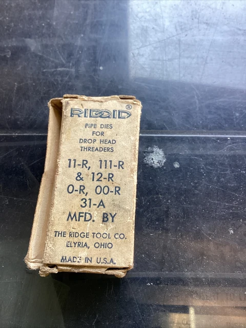 1” Ridgid Pipe Dies for Drop Head Threaders 11-R, 111-R & 12-R, 0-R, 31-A