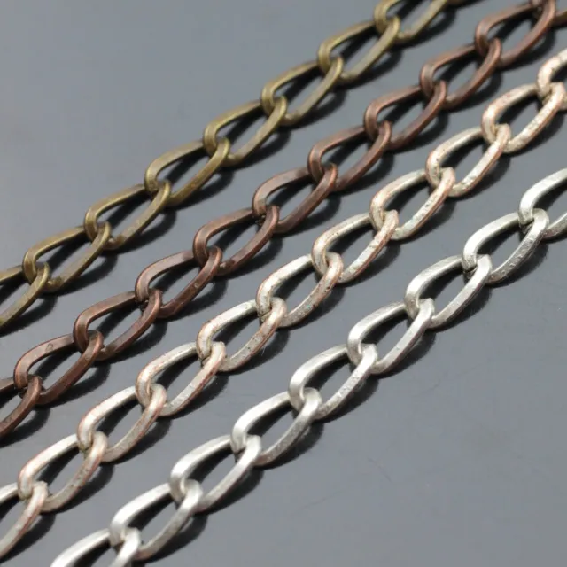 Cadena de metal cadena de eslabones cadena de joyería extensión de cadena joyería haz tú mismo 1 m