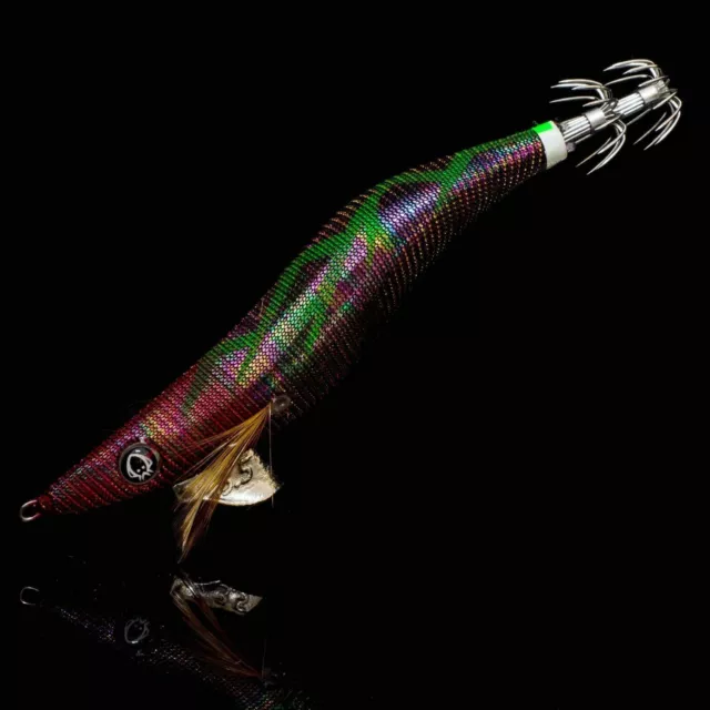 RUI SQUID JIG KR74 PURPLE TURN GOLD ABALONE FOIL size 3.5 UV EGI FISHING LURE