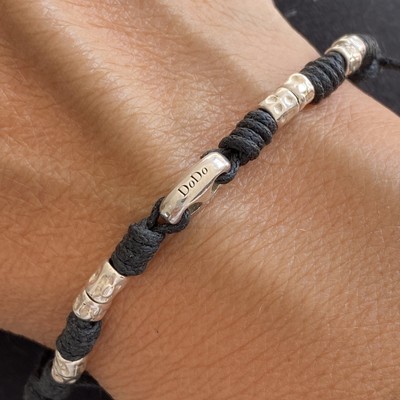 Pomellato Dodo Pomellato Bracciale Nero Stud Borchie Argento Fuori Produzione 100% Origina 