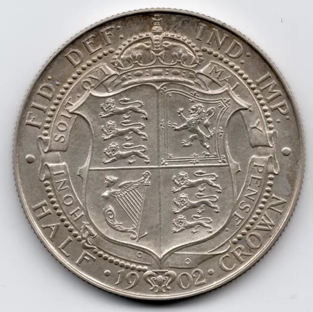 1902 Matt Proof Half Crown, Edward VII Silver Coin, High Grade