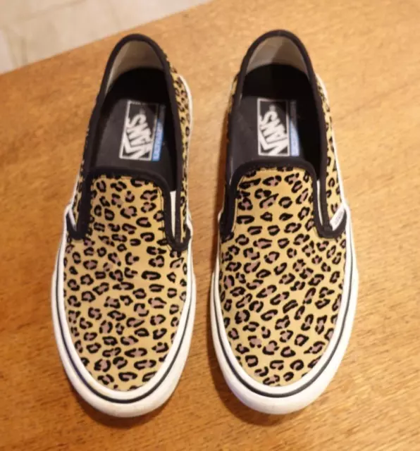 VANS SHOES LEOPARD Cheetah Womens 8 Men’s 6.5 Print Slip On Sneakers ...