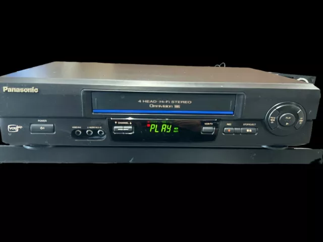 Panasonic Blue Line PV-4611 VHS VCR Omnivision 4-Head VCR PLUS+ Tested No Remote