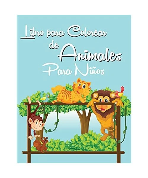 LIBRO PARA COLOREAR De animales Para Niños: Animales lindos, varios ...