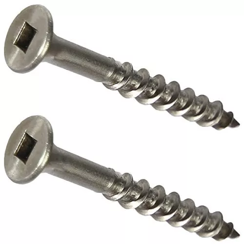 #6 Stainless Steel Deck Screws Square Drive Wood and Composite Decking All Sizes