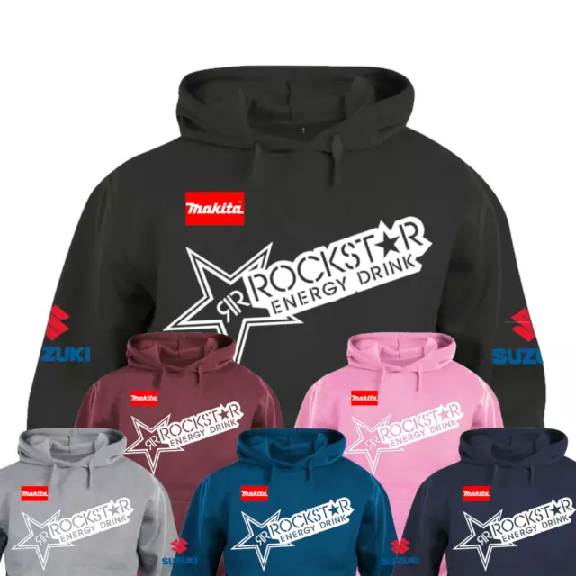 Felpa con cappuccio personalizzata Maglia manica lunga Suzuki Rockstar