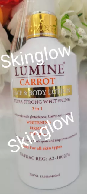 💯 original Lumine Carrot Face & Body Lotion 400mlx 1 Spf 50. For All Skin Type