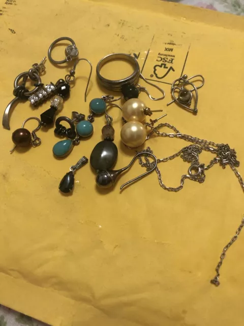 925 sterling silver jewelry Scrap lot used