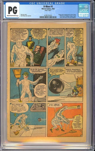 X-Men #1 Origin & 1st App. Silver Age Stan Lee Marvel Comic 1963 CGC PG 3