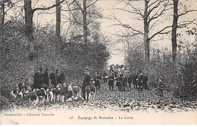 CHEVERNY le château chasse à courre les piqueux et la meute