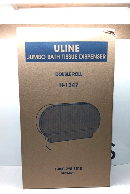 New Sealed Uline Jumbo Bath Tissue Dispenser Double Roll H-1347