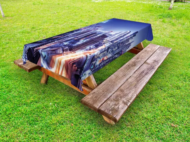 Stadt Outdoor Tischdecke Dubai Downtown Moderne VAE Gartentisch Servietten