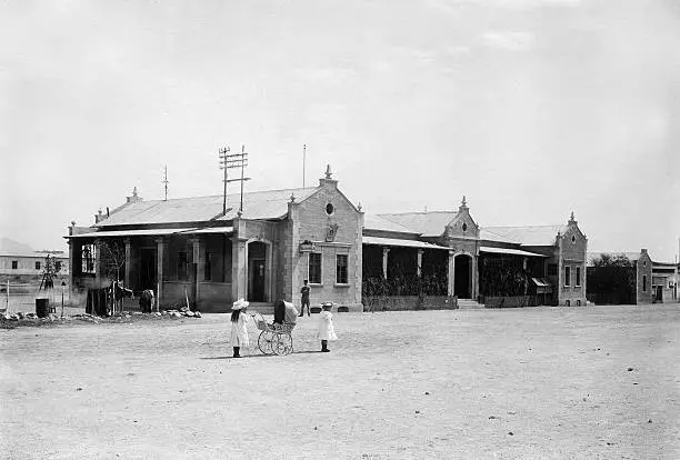 German South-West Africa station of the state railway Karibib 1910 OLD PHOTO