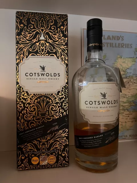 Anbruchflasche!!!  Cotswolds Odyssey Barley 2017, alc. 46 Vol.-%, England Whisky