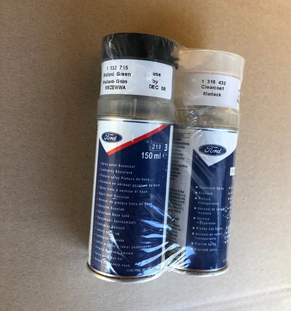Satz Lackspray Lackstift Lack Karosserie 150ml. FORD - Mallard Grün