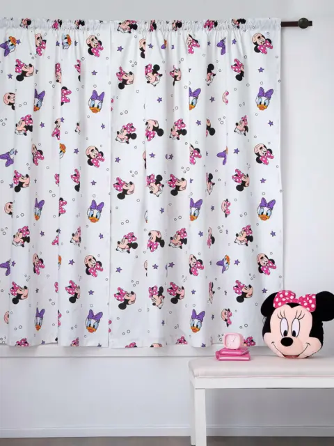 Disney Minnie Mouse Curtains Readymade Pencil Pleat 165cm x 182cm (72in) Drop