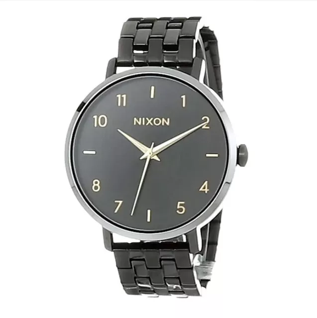 Nixon A10902765 Gunmetal Dial Gunmetal Stainless Steel Bracelet Womens Watch