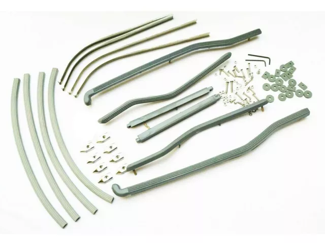 Lambretta Li Series 3 Grey Floor Runner Kit S.steel Channels End Cap Fixings