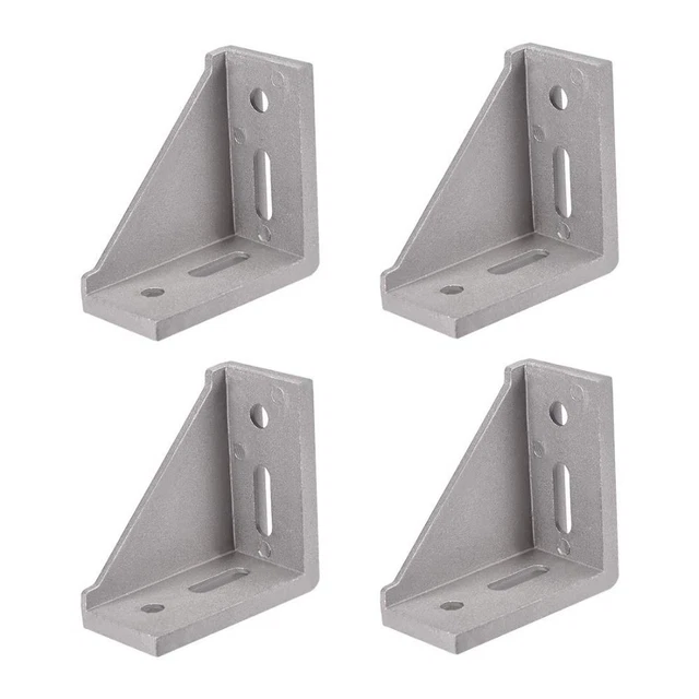 4 Pcs Right Angle Corner Bracket Silver Corner Brace  4080 Series